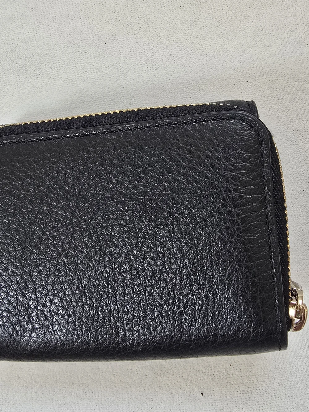 Kate Spade New York Black Leather Wallet with Gold Logo